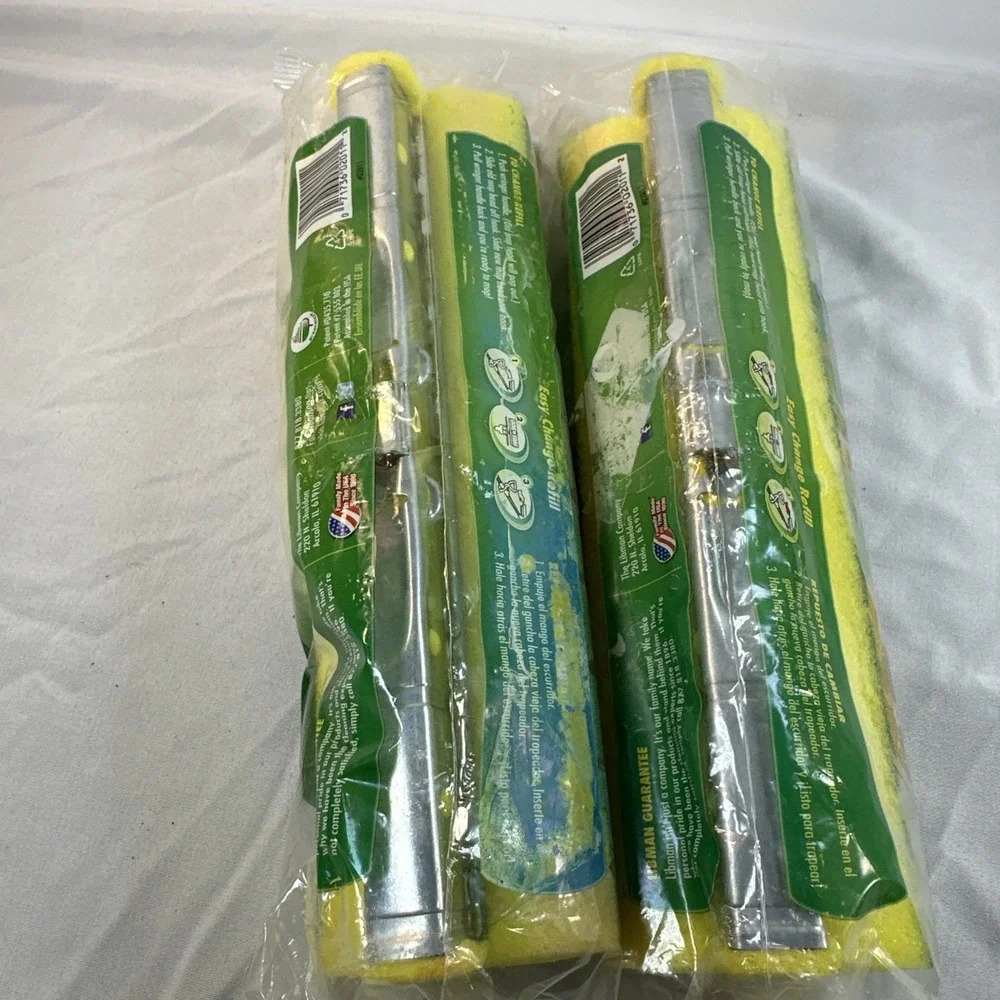 Lot of 2 Libman Nitty Gritty 10 Inch Tear Resistant Sponge Roller Mop Refill New